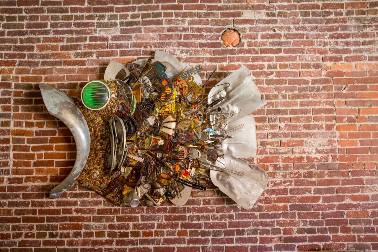 Art at S.D. Meadows Folk Art Gallery in Palestine, Illinois.