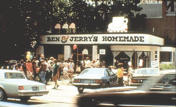 The original Ben & Jerry ice cream store in Vermont.