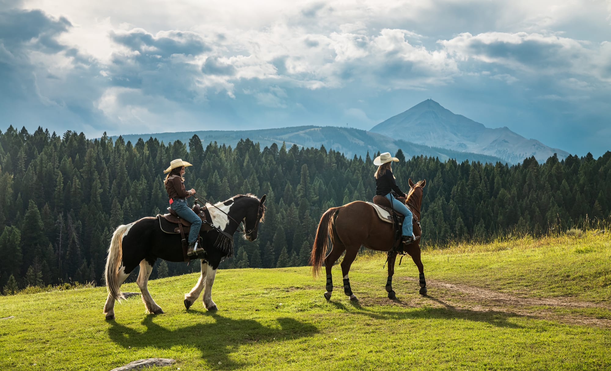 Horseback riding in Big Sky Montana.
