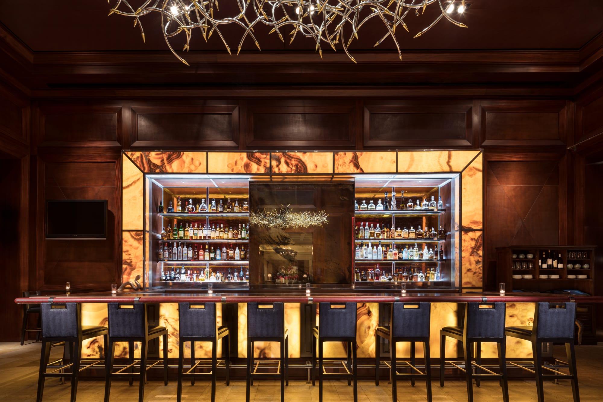 The Rattlesnake Bar at Fearing's Restaurant in Dallas, Texas.