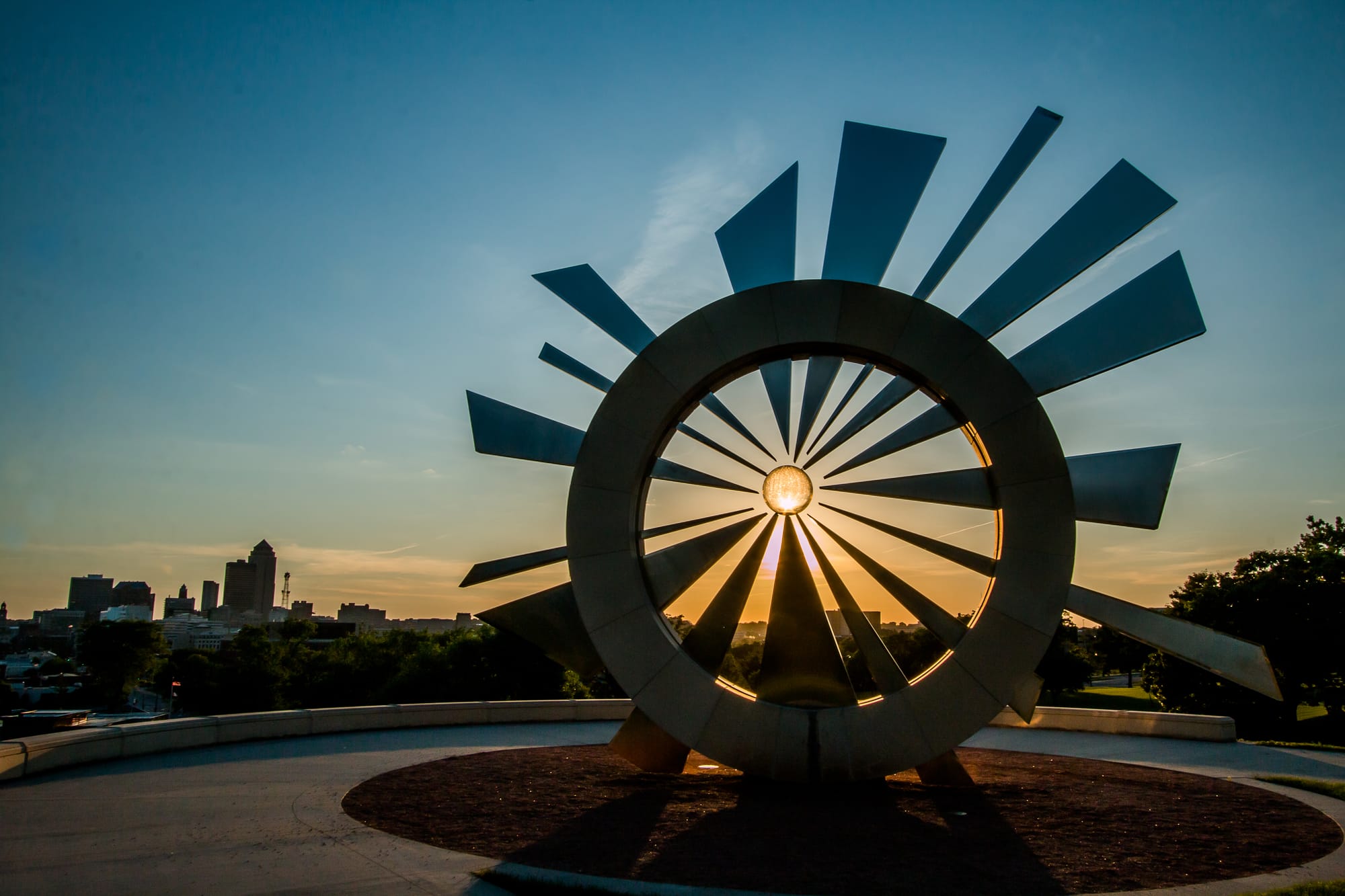 Shattering Silence at Pappajohn Sculpture Garden in Des Moines, Iowa.