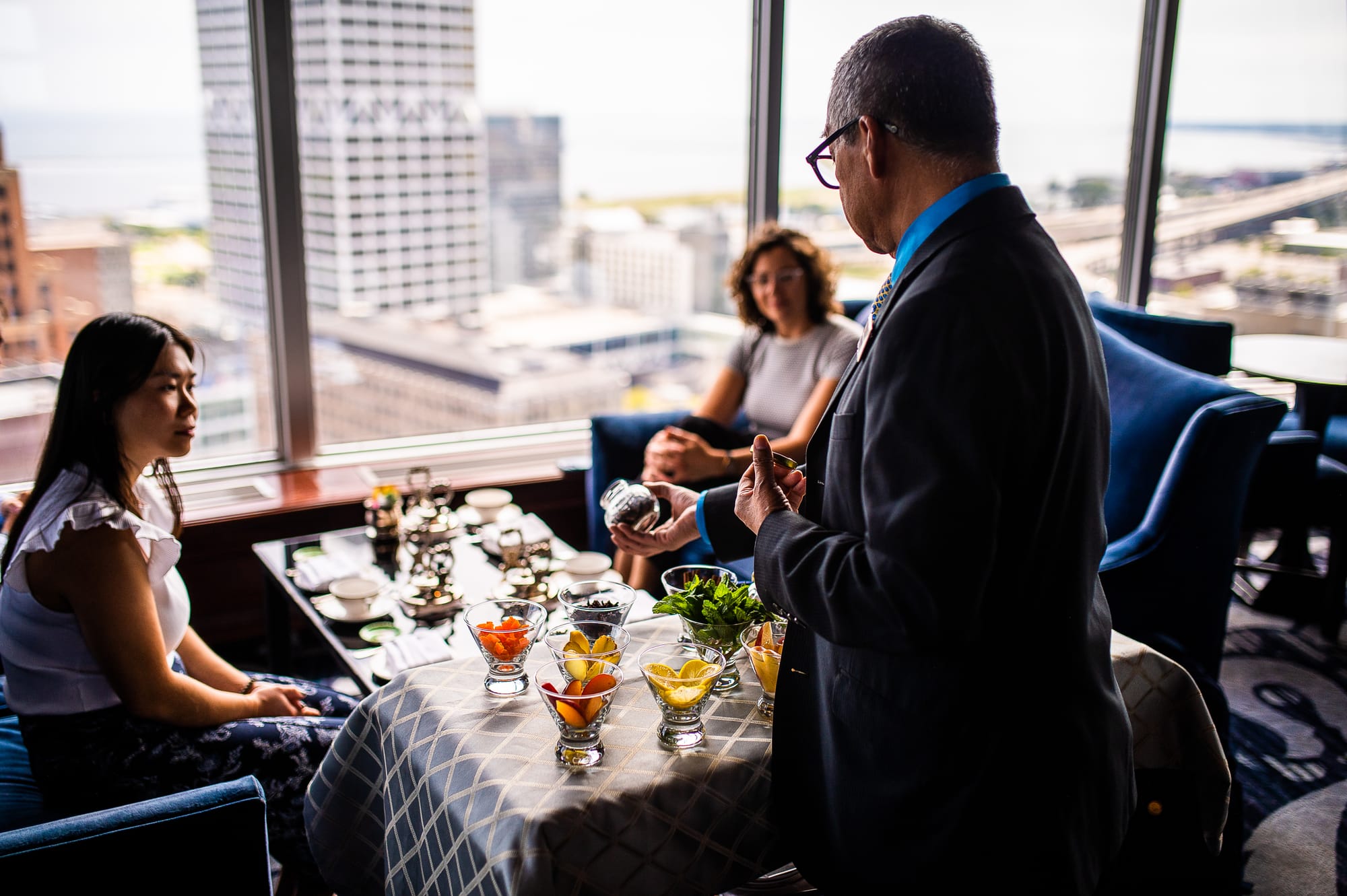 Tea at the Pfister Hotel in Milwaukee, Wisconsin.